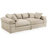 Megasofa self ALINA (BHT 242x86x121 cm) - beige - BHT 242x86x121 cm