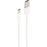 ShiverPeaks -BASIC-S--USB Lade-Sync Kabel, USB A Stecker auf USB-C Stecker, 2.0, ABS, weiß,
