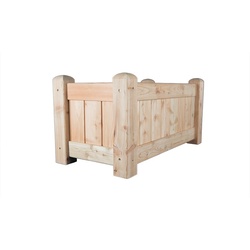Blumenkübel Krakau mit Rangitter 100 x 50 x 50 cm– Blumenkasten aus Lärche – stabiler Pflanzcontainer – Blumenkübel für kreative Floristen