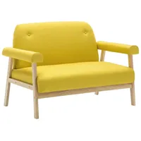 vidaXL 2-Sitzer-Sofa Stoff Gelb