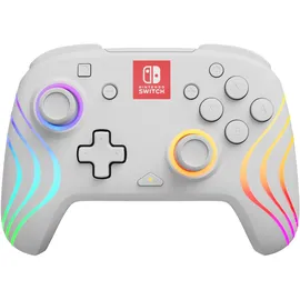 PDP Afterglow Wave Wireless Controller Weiß Switch, Switch OLED