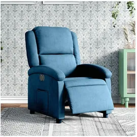 vidaXL Relaxsessel Elektrisch Samt 55,7 x 82 x 74,2 cm Blau mit Rollen