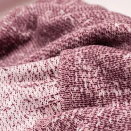 Musterring Plaid Mr-Ease, Creme, Bordeaux, Dunkelrosa, Textil, Struktur, 140x200 cm, Fransen, Wohntextilien, Decken, Plaids