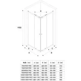 SoGood doporro Eckdusche mit Schiebetür rechts 80 x 190 cm transparent/Sicherheitsglas Rav16MS