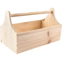 Creative Deco Werkzeugkasten aus Holz leer 34 x 18