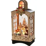 sigro Laterne Winterwald beige