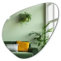 Tulup Spiegel, Blaugrau, Glas, 77.3x76.6x0.4 cm, Spiegel, Wandspiegel