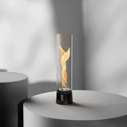 höFats Spin air 900 Schwarz – Tischfeuer für Indoor & Outdoor – moderner Bioethanol-Tischkamin mit langer Brenndauer