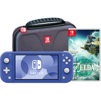 Nintendo Switch Lite Blau + Zelda: Tears of the Kingdom + Bigben Schutzhülle