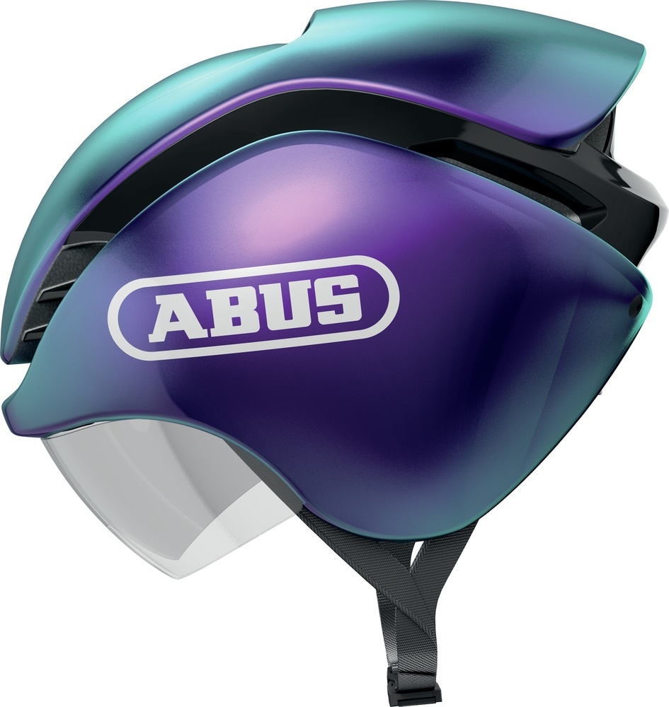 Rennradhelm ABUS "GAMECHANGER Tri shiny black" Helme Gr. S Kopfumfang: 51 cm - 55 cm, lila (flipflop purple) Fahrradhelme