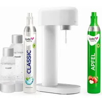 Sparangebot: Ruby Wassersprudler (Weiß) + CO2-Zylinder Apfel - Weiß