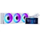 PHANTEKS Glacier One 360M25-LCD AIO Flüssig CPU-Kühler, 6" IPS LCD HD Bildschirm, 120mm M25 Gen2 D-RGB-Lüfter, Hochwertige Kupfer-Kaltplatte, Kompatibel mit Intel und AMD, Weiß