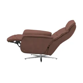 HIMOLLA Fernsehsessel 7051 Leder 74 x 113 x 86 cm Rot mit Kopfteil