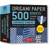 Tuttle Publishing Origami Paper 500 Sheets Japanese Shibori 4 (10 CM): Tuttle Origami Paper: Double-Sided Origami Sheets Printed with 12 Different Blue & White Patterns