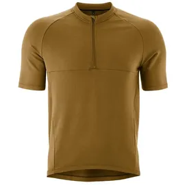 Gonso Adventure Jersey Nature M Männer Herren Kurzarm-Radtrikot mit 1/2-Zip - L - baked pretzel