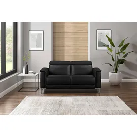 OTTO home 2-Sitzer OTTO HOME "Lund, mit Relaxfunktion und Kopfteilverstellung", schwarz, B:160cm H:97cm T:100cm, Echtleder 100% Echtleder;Kunstleder 100% Polyurethan, Sofas, manuell od. elektrisch (m.USB-C), Echtleder, Kunstleder, Webstoff