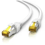 CSL - 15m CAT 7 Netzwerkkabel - Lan Kabel für 10 Gigabit High Speed Internetkabel, Hochgeschwindigkeits Ethernet Kabel, S FTP PIMF, 10 Gbps Cat.7 RJ45 - Switch Router Modem PC - 15 Meter Weiss
