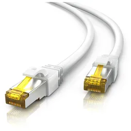 CSL - 15m CAT 7 Netzwerkkabel - Lan Kabel für 10 Gigabit High Speed Internetkabel, Hochgeschwindigkeits Ethernet Kabel, S FTP PIMF, 10 Gbps Cat.7 RJ45 - Switch Router Modem PC - 15 Meter Weiss