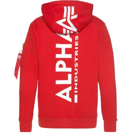 Alpha Industries Back Print Kapuzenpullover Speed Red XL