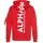 Alpha Industries Back Print Kapuzenpullover Speed Red XL