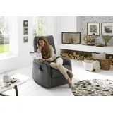 Hukla Sessel "HU-RV15025", grau (deluxe anthrazit), B:78cm H:108cm T:90cm, Sessel, Funktionssessel Sessel mit Aufstehhilfe Polstersessel, Wahlweise 1- oder 2-motorische Verstellung, inkl. Aufstehhilfe