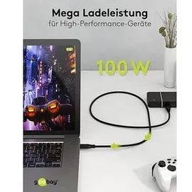 goobay USB4 Kabel 100W 0,5m schwarz