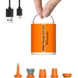 Aerogogo GIGA Pump 2.0 Elektrische Tragbare Luft Pumpe 1300mAh Batterie Wiederaufladbare Pumpe Ultra-Mini Aufbläser/Entlüfter Pumpe für Schwimmringe Luftmatratze Bett Poolspielzeug mit 400 LMS Licht