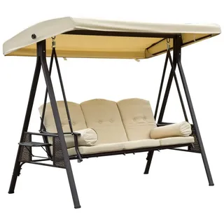 Outsunny Hollywoodschaukel beige 3-Sitzer