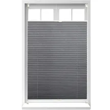 Relaxdays Plissee Rollo 100 x 130 cm grau