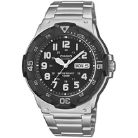 CASIO Herren Analog Quarz Uhr mit Edelstahl Armband MRW-200HD-1BVEF