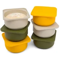 Babadoh Silikon Pizzateig- und Zutatenbehälter 6er-Set (Multi-Yellow) Dough |