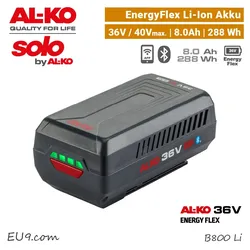 ALKO B800 Li Akku | 8.0Ah | 288Wh | 36V (40V max.) EnergyFlex | Bluetooth | AKTION