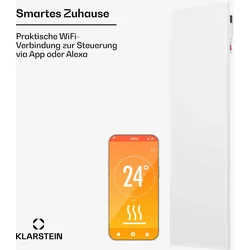 Klarstein Wonderwall Air Smart 320 Infrarotheizung 30x100cm App 320W Weiß