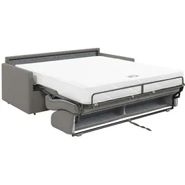 vente-unique - Schlafsofa 3 Calife - Polyester - hellgrau