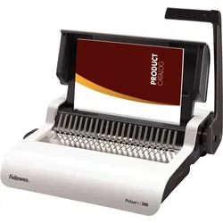 Fellowes Home Office Plastikbindegerät PULSAR+, stanzt bis 20 Blatt. Bindekapazität bis zu 300 Blatt. Einstellbarer Randanschlag zur genauen Ausrichtung.