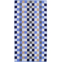 CAWÖ Unique Karo 942 Duschtuch 70 x 140 cm saphir
