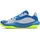 Under Armour Lockdown 7 Low, leichter Basketball Schuh, robuste Sportschuhe für Outdoor- und Hallensport, atmungsaktive Turnschuhe,Blue Calm / Blue Atlantis / High Vis Yellow,49.5