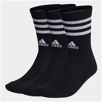adidas 3-Streifen Cushioned Crew Socken 3 Paar Black / White 40-42