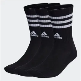 adidas 3-Streifen Cushioned Crew Socken 3 Paar Black / White 40-42