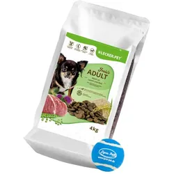 4 kg Lecker.Pet® Josie's Adult Lamm & Reis Hunde Trockenfutter Vollnahrung + Tennis Ball