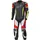 Held Brands Hatch perforierte 1-Teiler Motorrad Lederkombi, schwarz/weiß/rot/gelb, 30