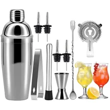 luxuskollektion Cocktailshaker Set 750 ML 10tlg Edelstahl