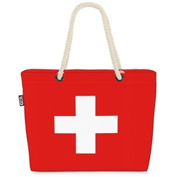 VOID Strandtasche (1-tlg), Schweiz Flagge EM Länderflagge Fahne bunt