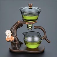 Kreatives halbautomatisches Tee-Set aus Glas, faule magnetische Kung-Fu-Teekanne, hitzebeständiger Teebereiter