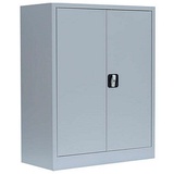 LÜLLMANN Stahlschrank 530310 lichtgrau 80,0 x 38,3 x 100,0 cm, aufgebaut