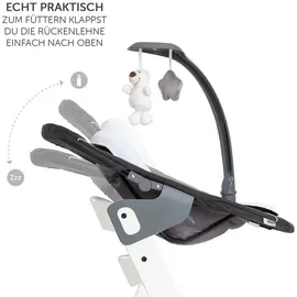 hauck Alpha+ white inkl. Alpha Bouncer Deluxe melange grey und Sitzauflage