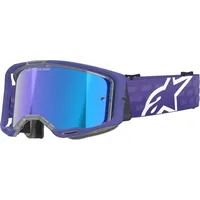 Alpinestars Vision 8 Corp, Crossbrille verspiegelt - Lila/Weiß Blau-Verspiegelt