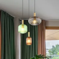 GLOBO Pendelleuchte Normy, - 2 Jahre Gewährleistung - mind. 14 Tage Rückgaberecht - bunt, Glas, 3-flg.