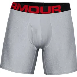 Under Armour UA Tech 6 Boxerjock mod gray light heather/jet gray light heather-011 S 2er Pack