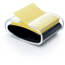3M Post-it Super Sticky Z-Notes Spender PRO-B1Y, 1 Z-Notes Spender, schwarz, inkl. 1 Block Post-it Super Sticky Z-Notes, 90 Blatt
